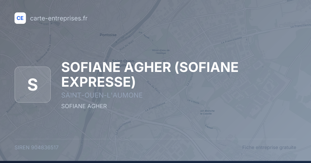 SOFIANE AGHER (SOFIANE EXPRESSE) — 904836517 — fiche entreprise