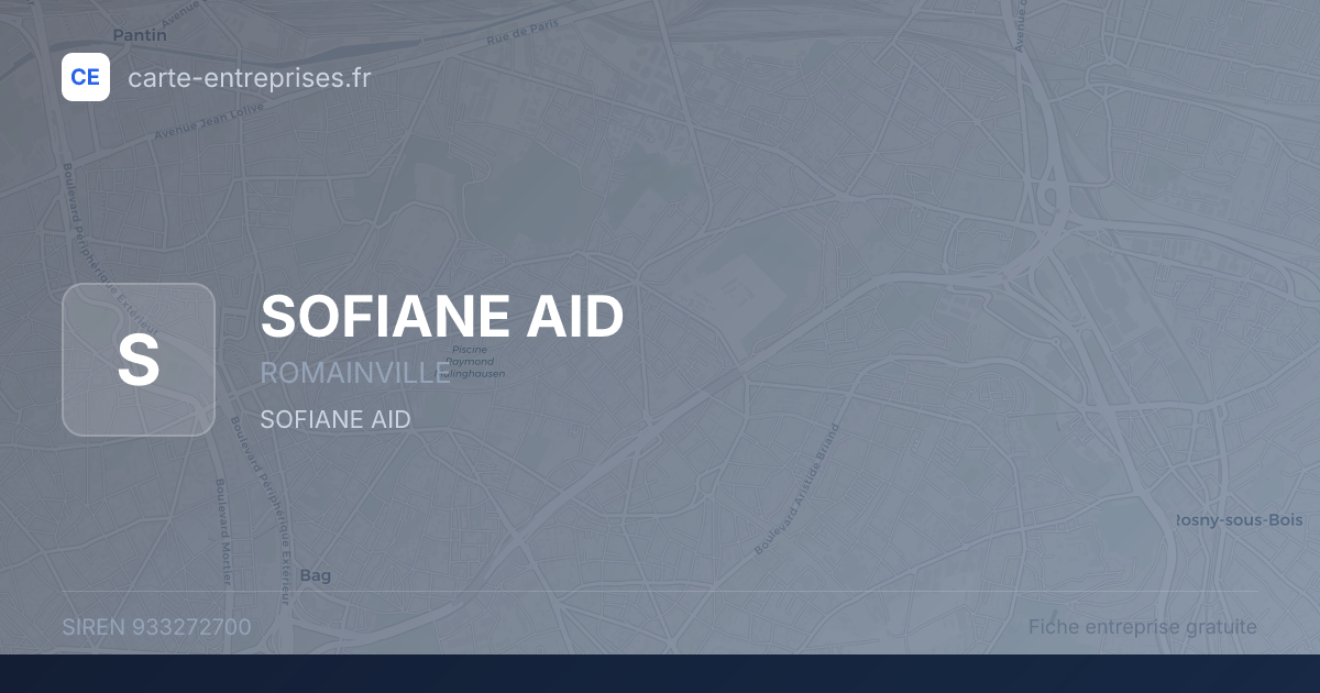 SOFIANE AID — 933272700 — fiche entreprise