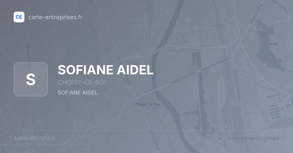 SOFIANE AIDEL — 890747405 — fiche entreprise
