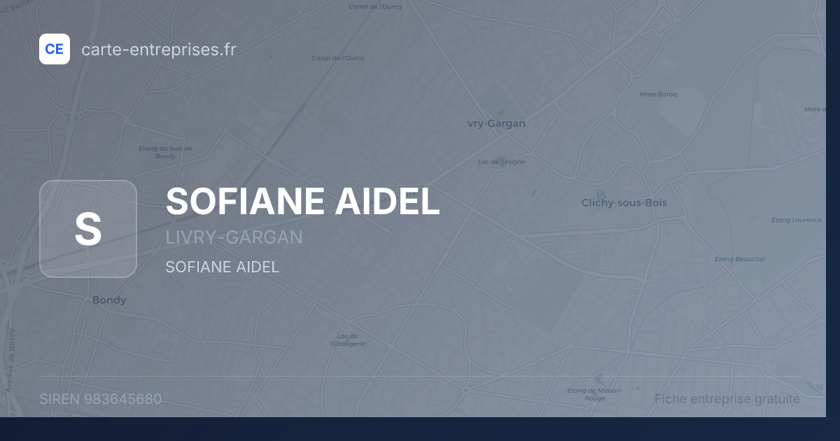 SOFIANE AIDEL — 983645680 — fiche entreprise