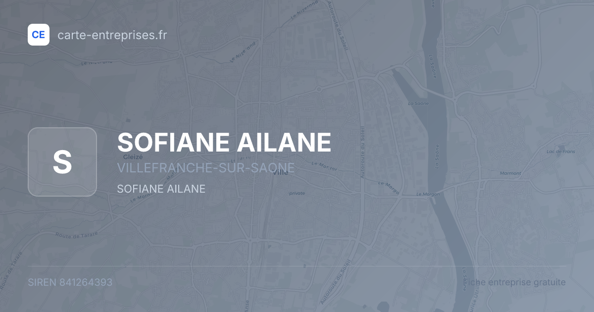 SOFIANE AILANE — 841264393 — fiche entreprise