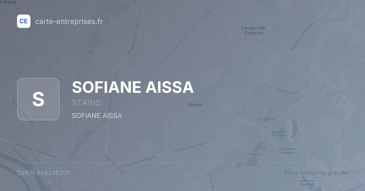 SOFIANE AISSA — 848248209 — fiche entreprise