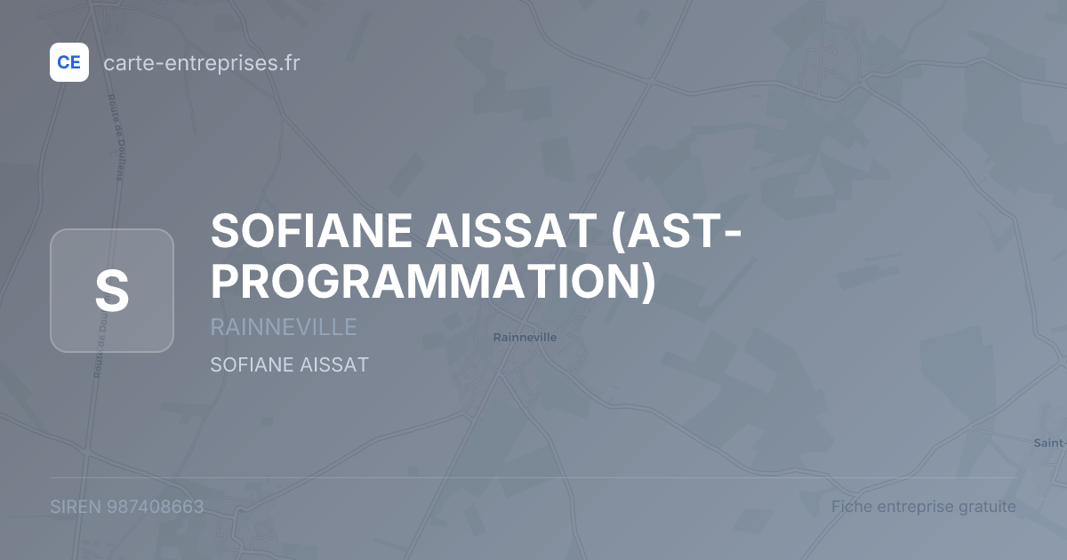 SOFIANE AISSAT (AST-PROGRAMMATION) — 987408663 — fiche entreprise