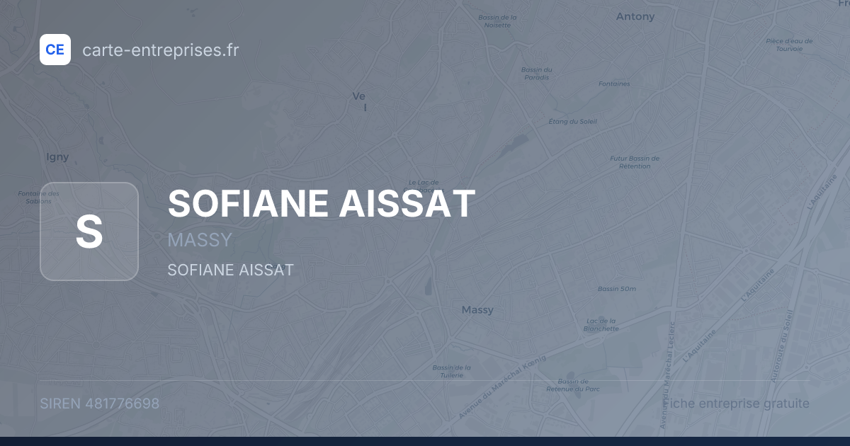 SOFIANE AISSAT — 481776698 — fiche entreprise