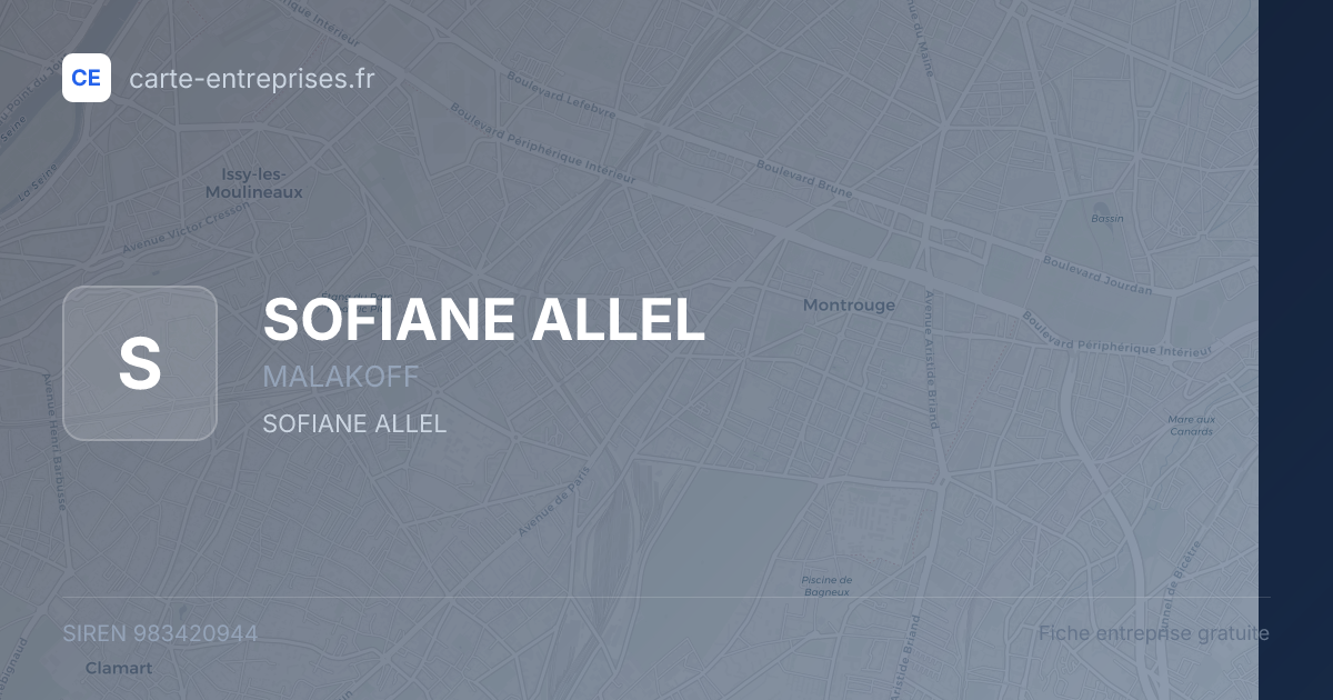 SOFIANE ALLEL — 983420944 — fiche entreprise