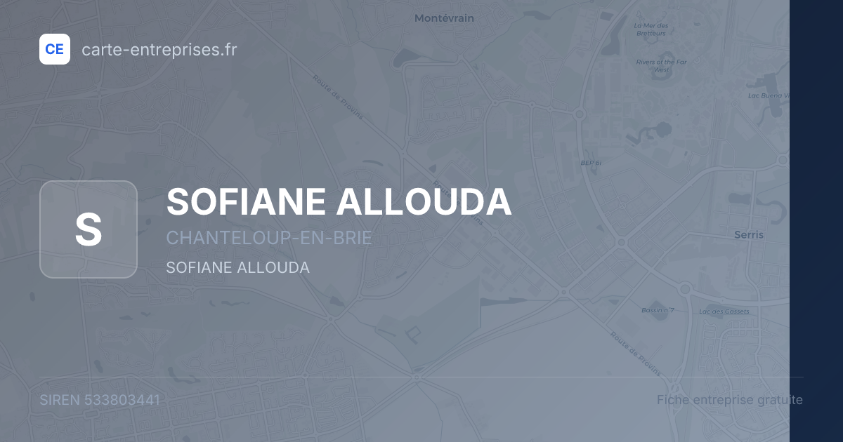 SOFIANE ALLOUDA — 533803441 — fiche entreprise