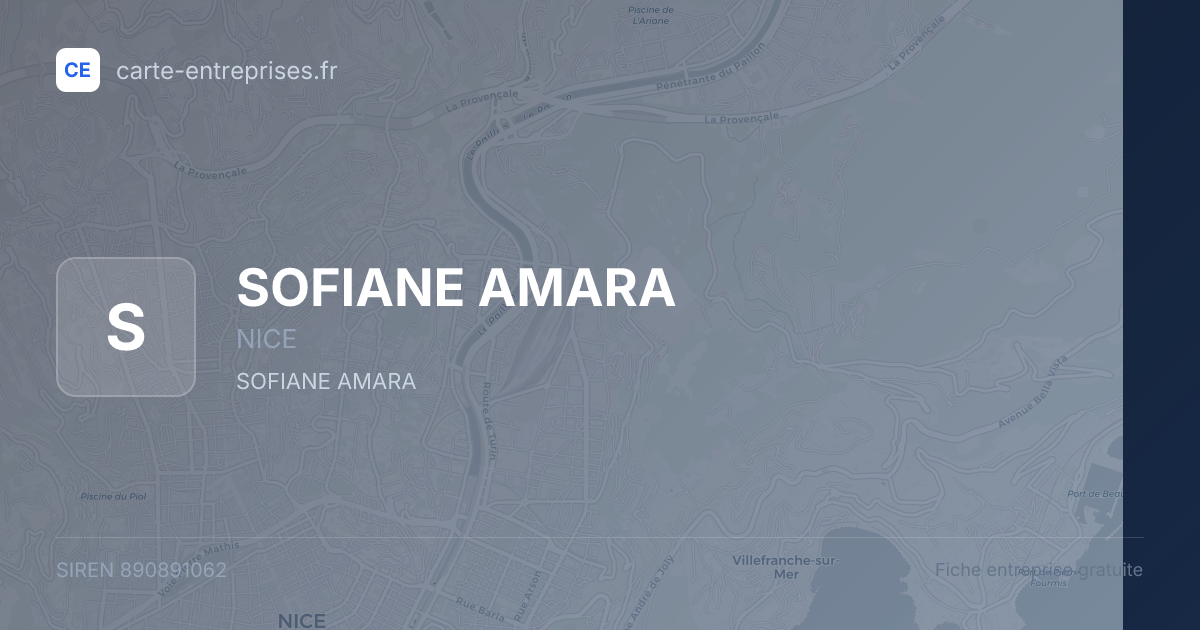SOFIANE AMARA — 890891062 — fiche entreprise