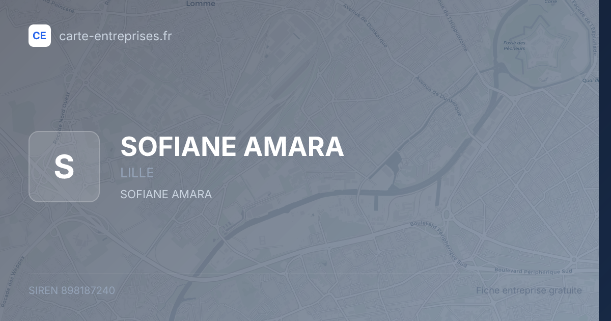 SOFIANE AMARA — 898187240 — fiche entreprise