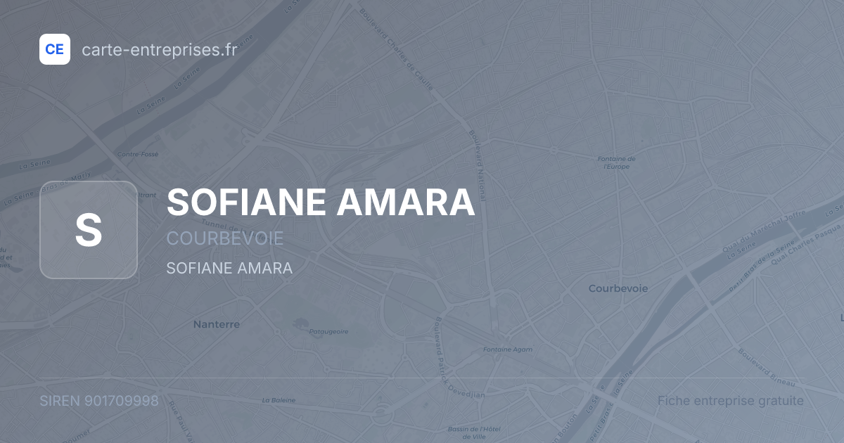 SOFIANE AMARA — 901709998 — fiche entreprise
