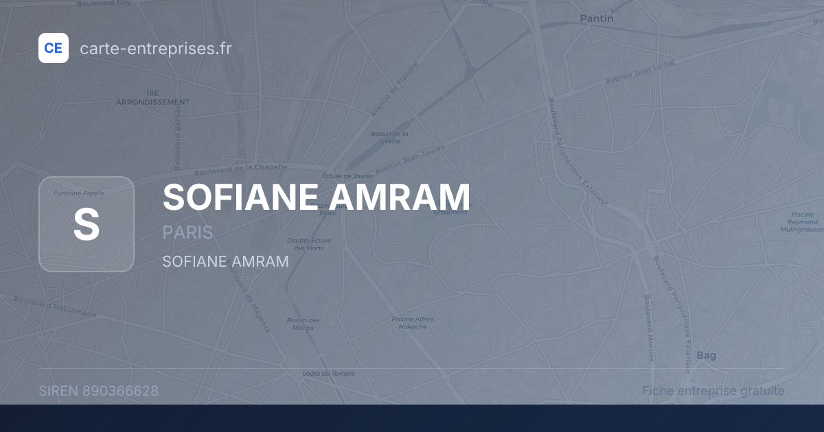 SOFIANE AMRAM — 890366628 — fiche entreprise