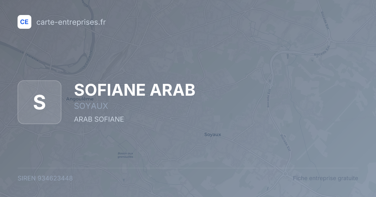 SOFIANE ARAB — 934623448 — fiche entreprise