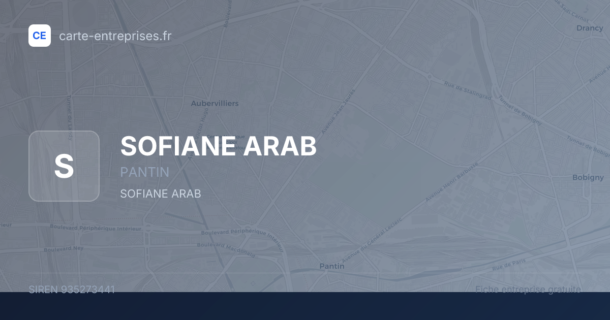 SOFIANE ARAB — 935273441 — fiche entreprise