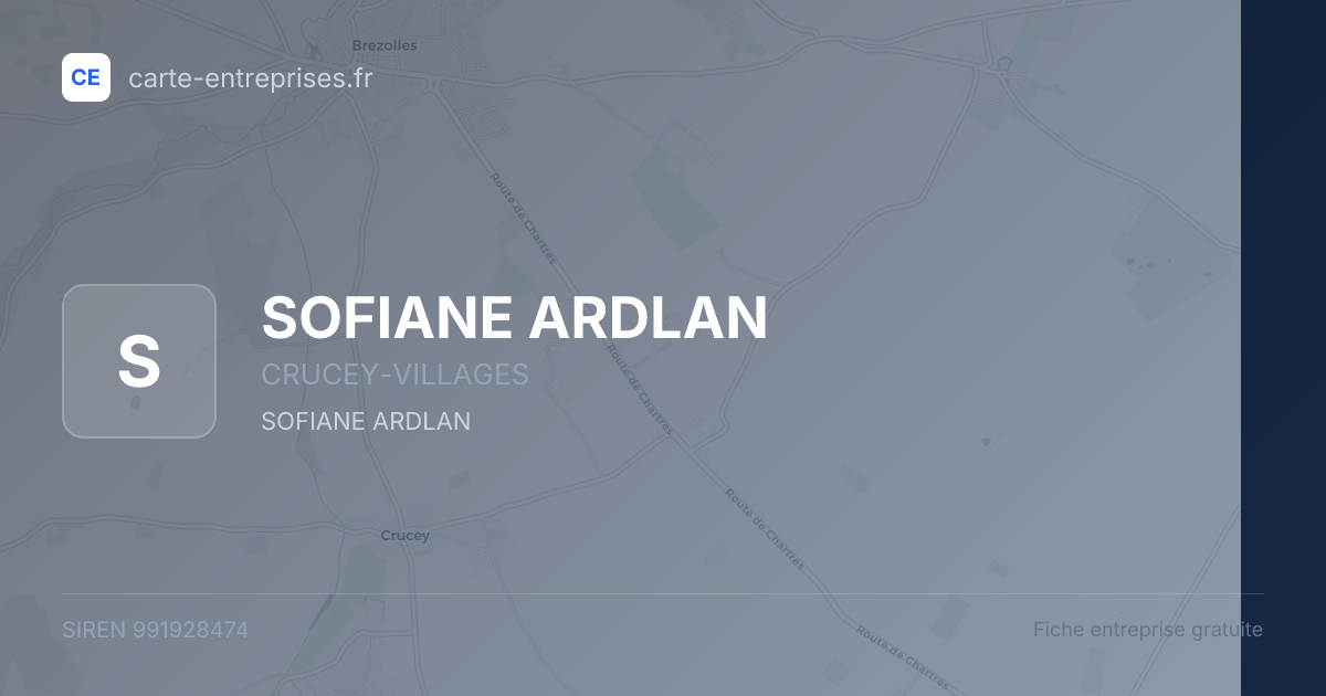 SOFIANE ARDLAN — 991928474 — fiche entreprise