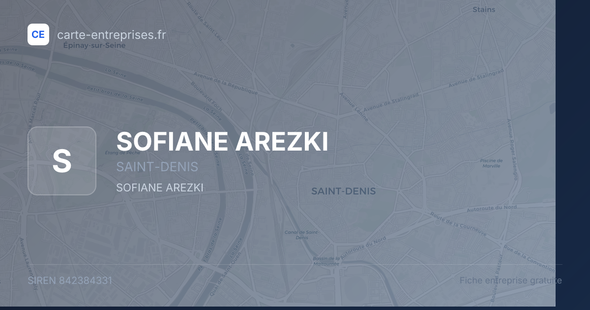 SOFIANE AREZKI — 842384331 — fiche entreprise