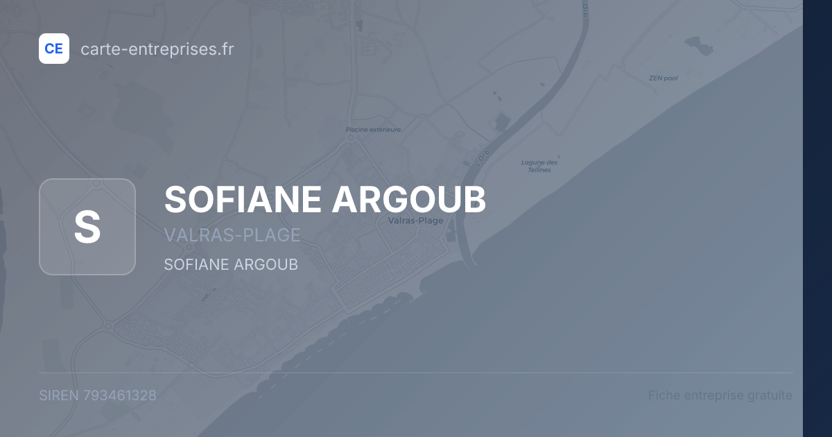 SOFIANE ARGOUB — 793461328 — fiche entreprise