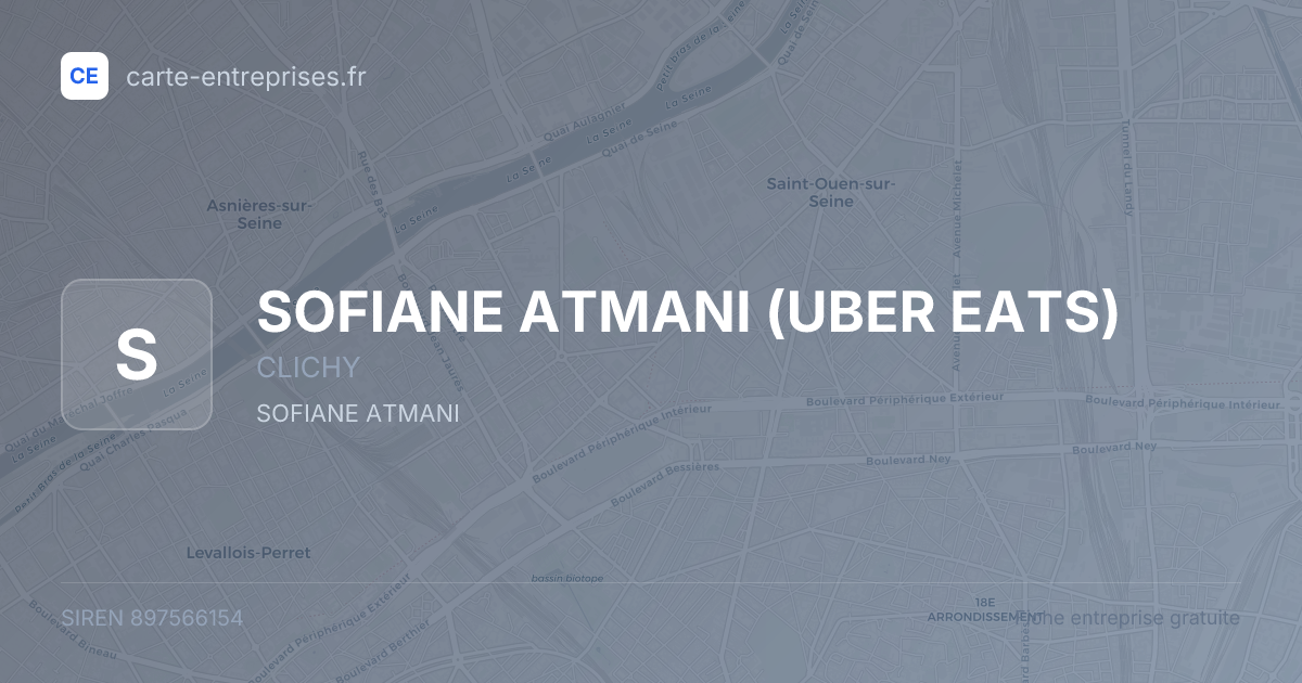 SOFIANE ATMANI (UBER EATS) — 897566154 — fiche entreprise