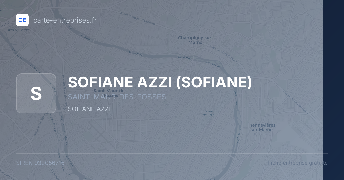 SOFIANE AZZI (SOFIANE) — 932056716 — fiche entreprise