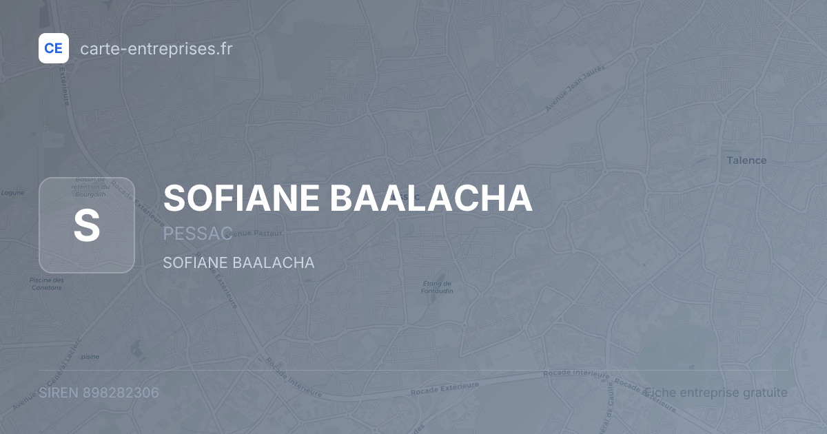 SOFIANE BAALACHA — 898282306 — fiche entreprise
