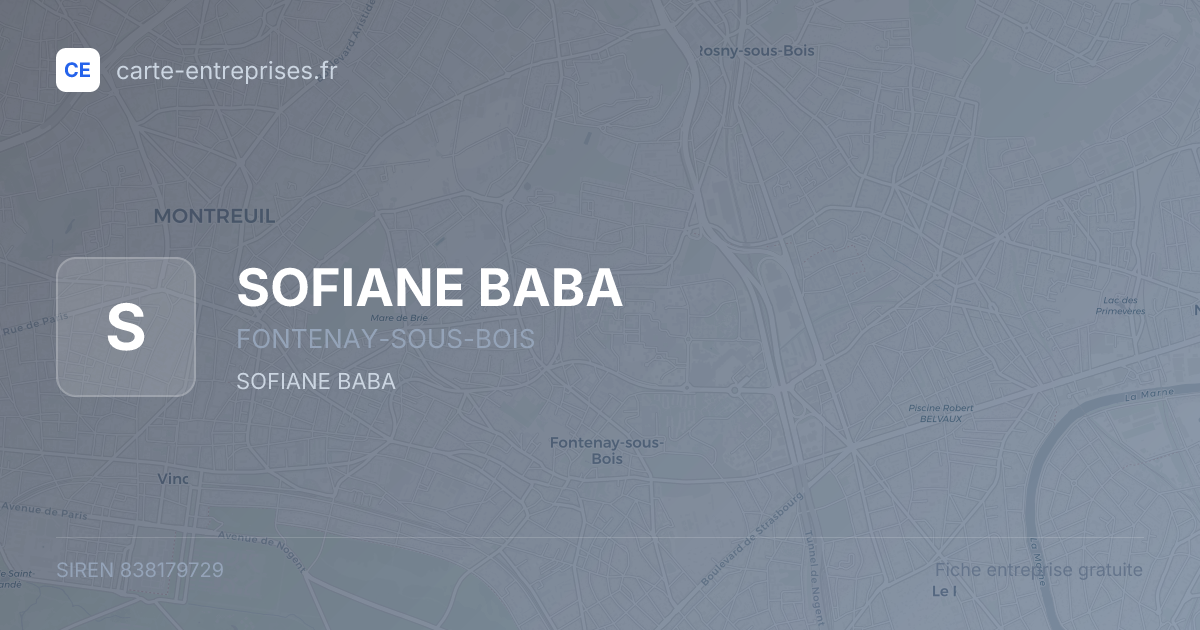 SOFIANE BABA — 838179729 — fiche entreprise