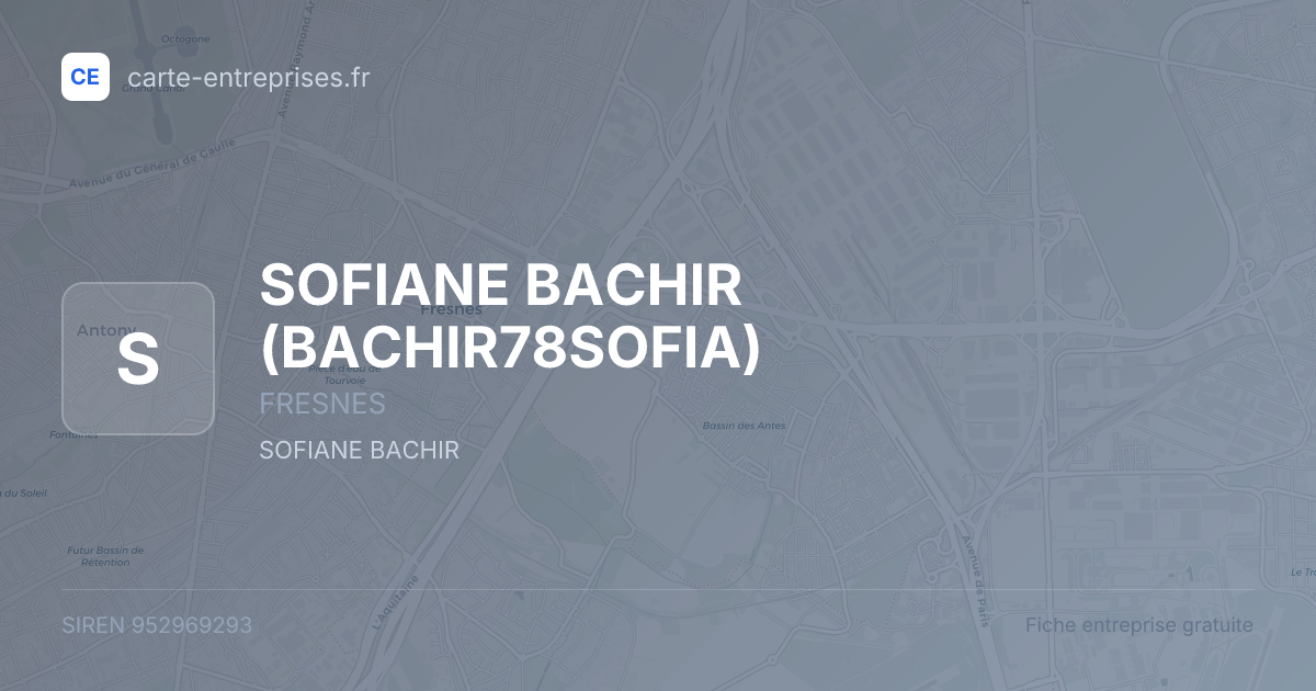 SOFIANE BACHIR (BACHIR78SOFIA) — 952969293 — fiche entreprise