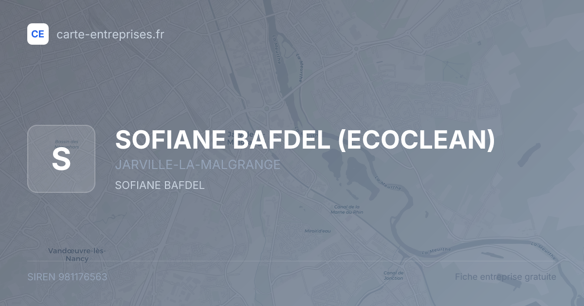 SOFIANE BAFDEL (ECOCLEAN) — 981176563 — fiche entreprise