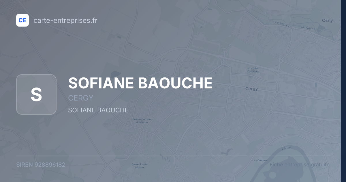 SOFIANE BAOUCHE — 928896182 — fiche entreprise