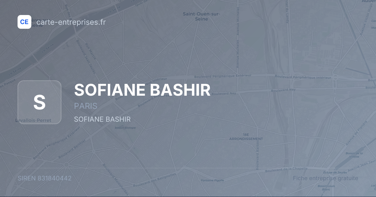SOFIANE BASHIR — 831840442 — fiche entreprise