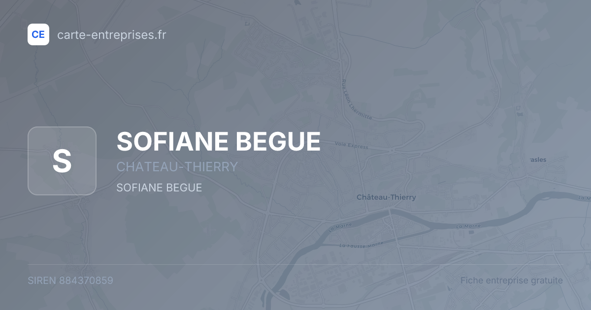 SOFIANE BEGUE — 884370859 — fiche entreprise