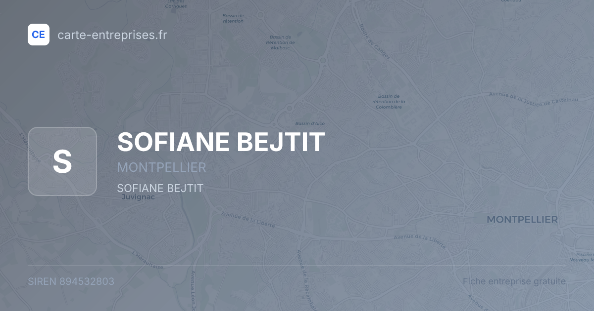 SOFIANE BEJTIT — 894532803 — fiche entreprise