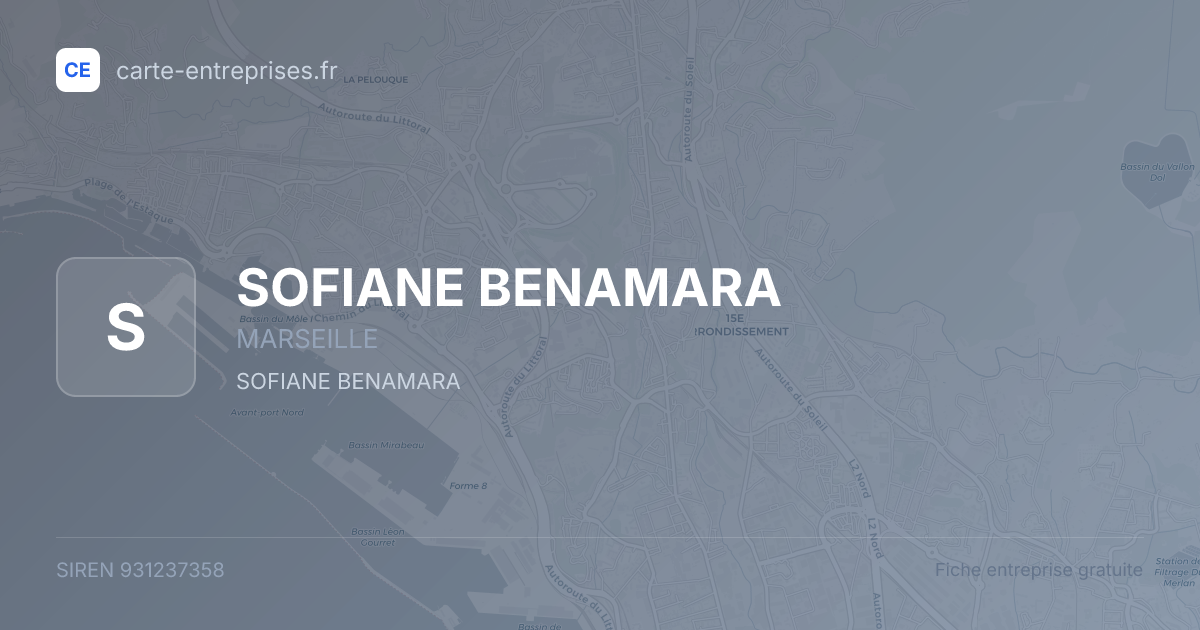 SOFIANE BENAMARA — 931237358 — fiche entreprise