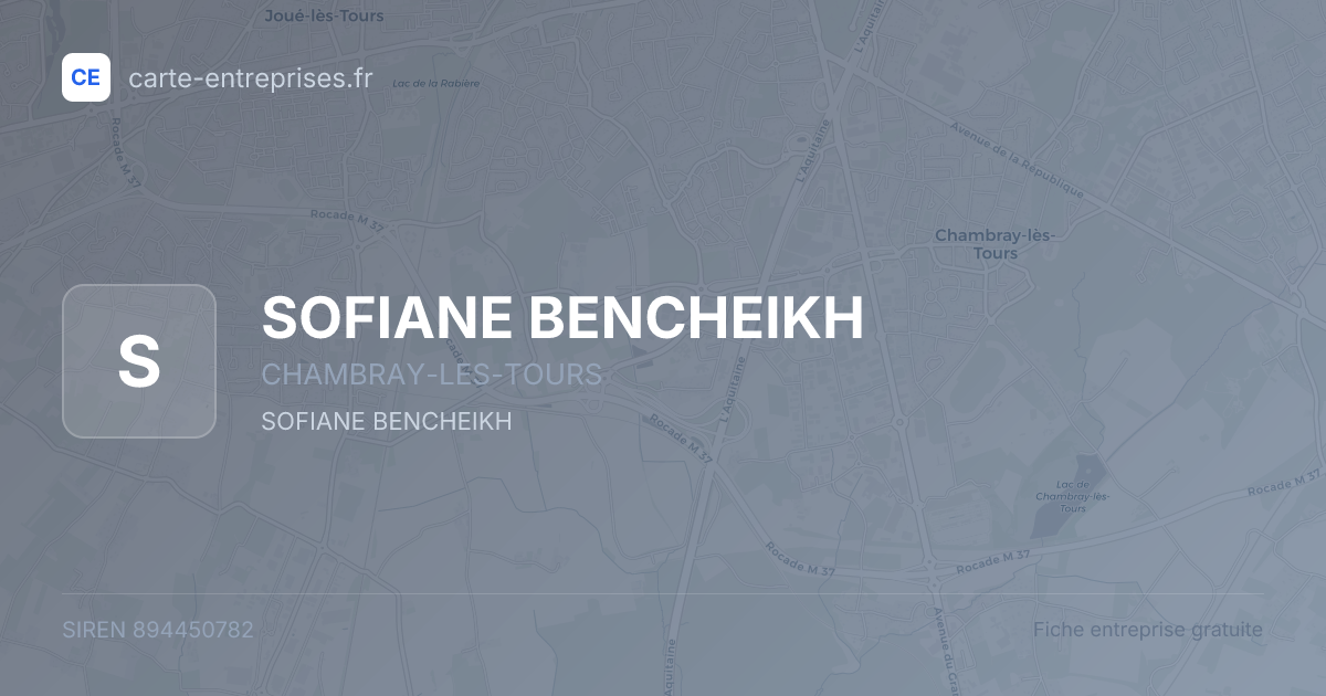 SOFIANE BENCHEIKH — 894450782 — fiche entreprise
