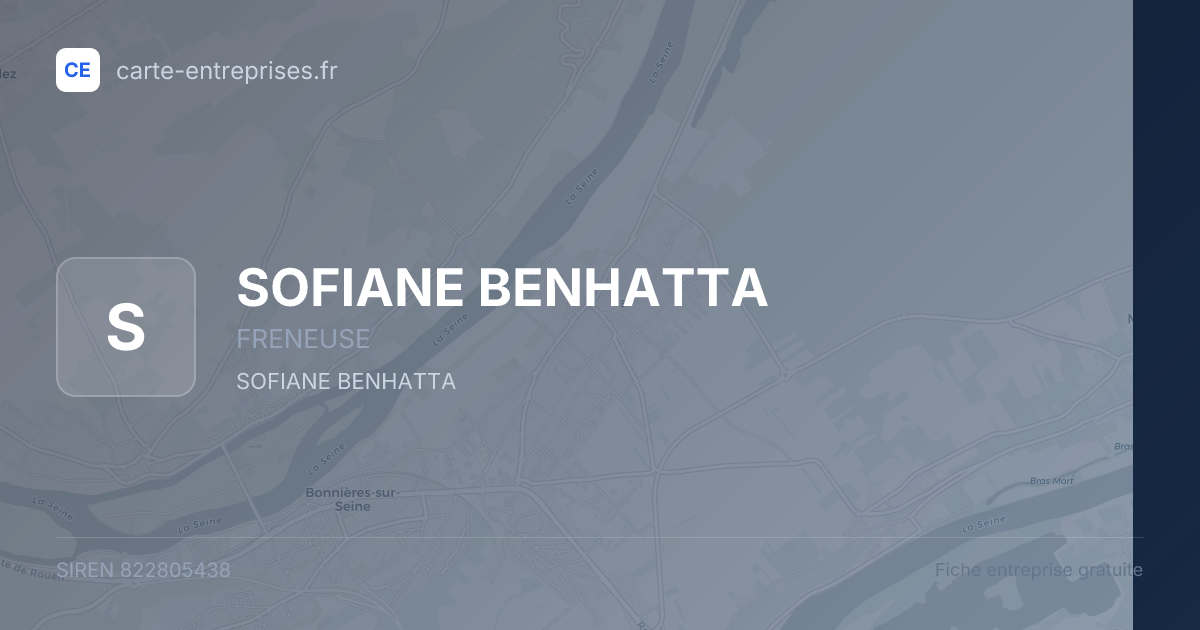 SOFIANE BENHATTA — 822805438 — fiche entreprise