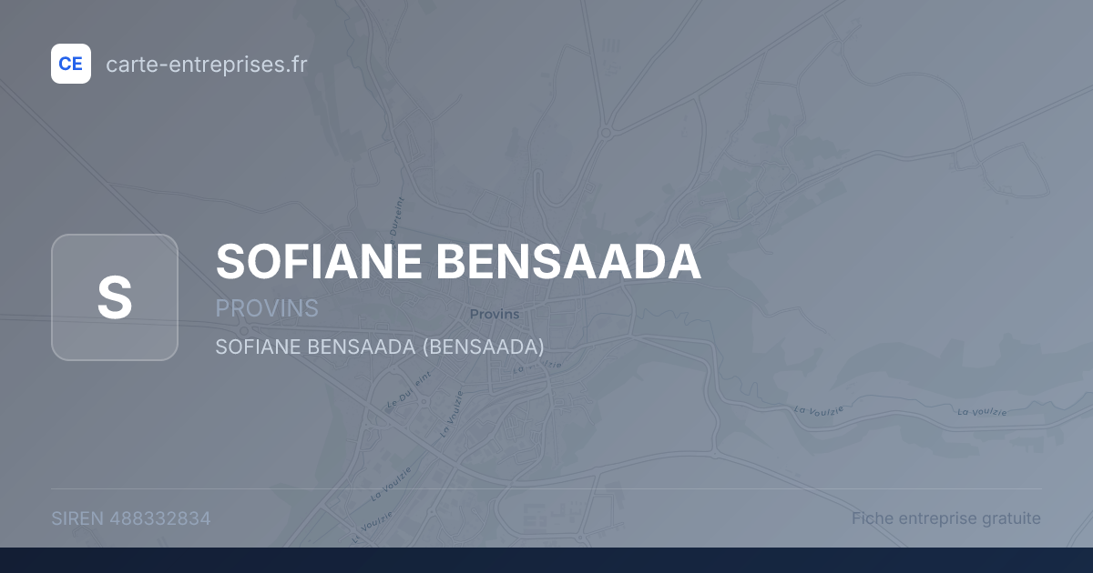 SOFIANE BENSAADA — 488332834 — fiche entreprise