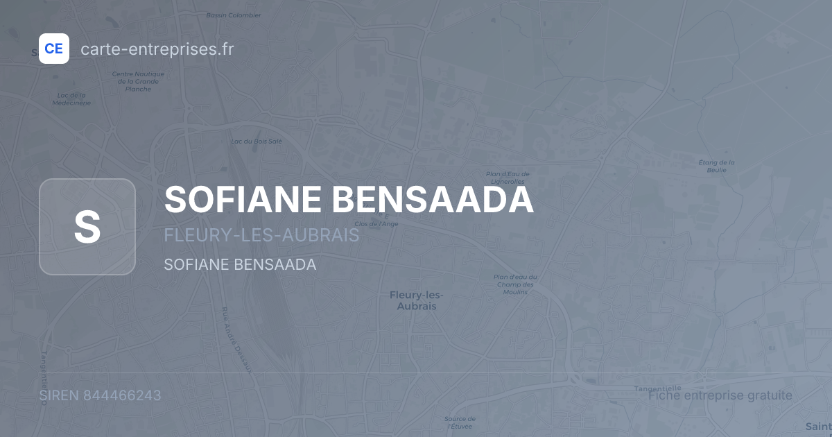 SOFIANE BENSAADA — 844466243 — fiche entreprise