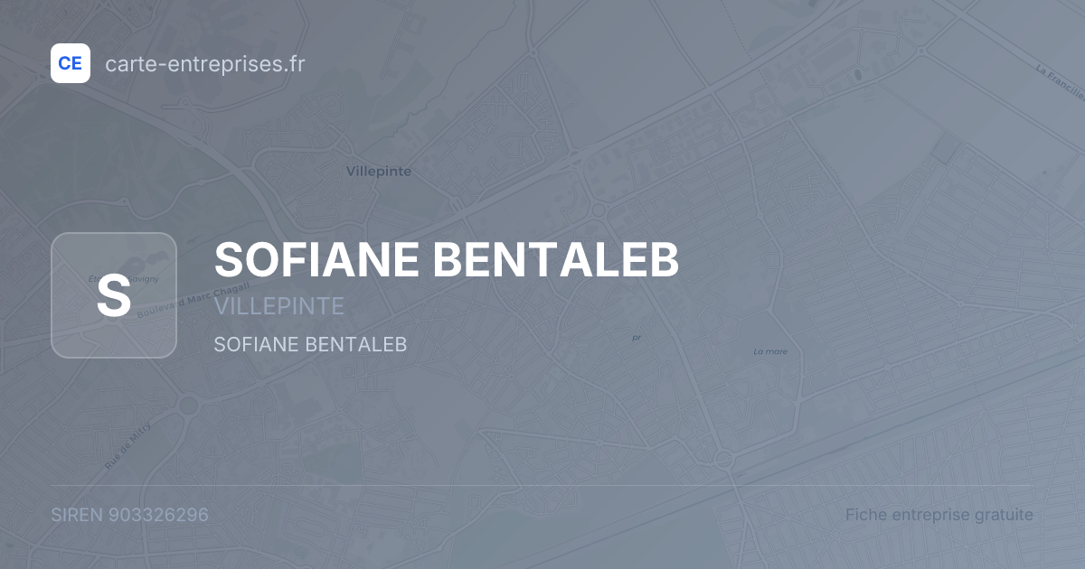 SOFIANE BENTALEB — 903326296 — fiche entreprise