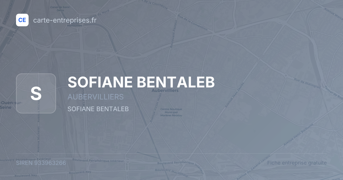 SOFIANE BENTALEB — 933963266 — fiche entreprise