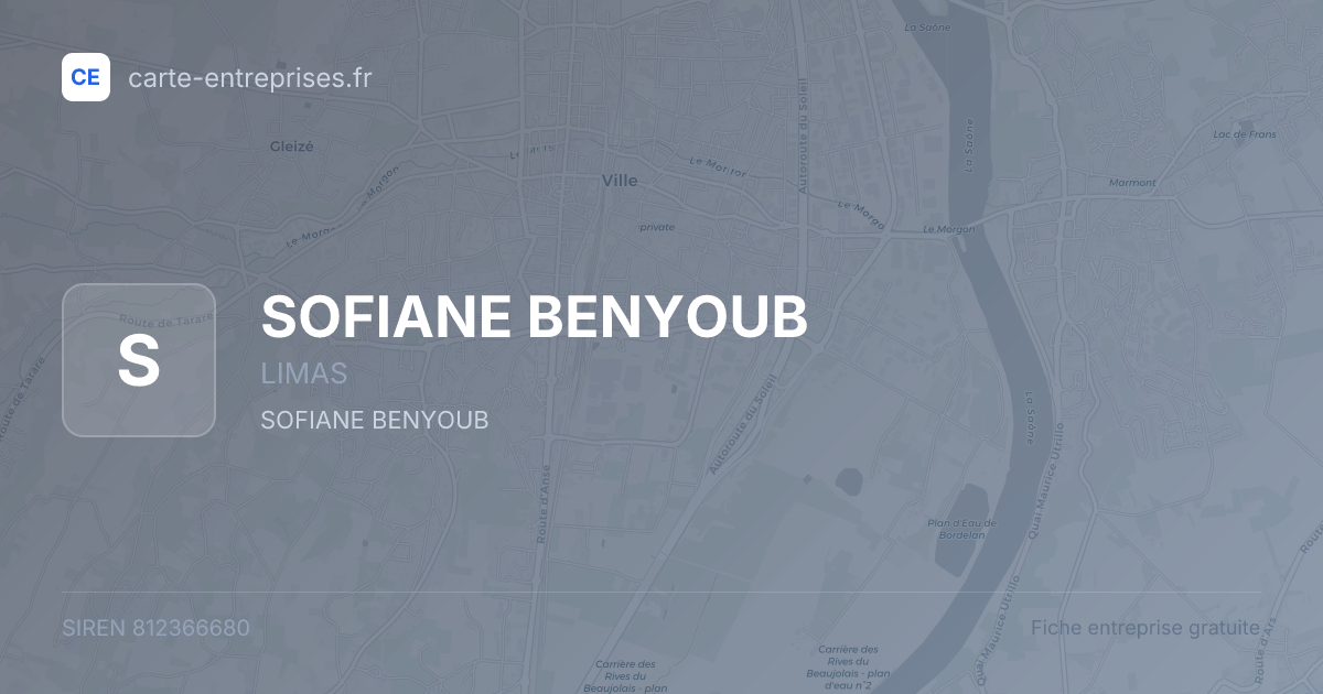 SOFIANE BENYOUB — 812366680 — fiche entreprise