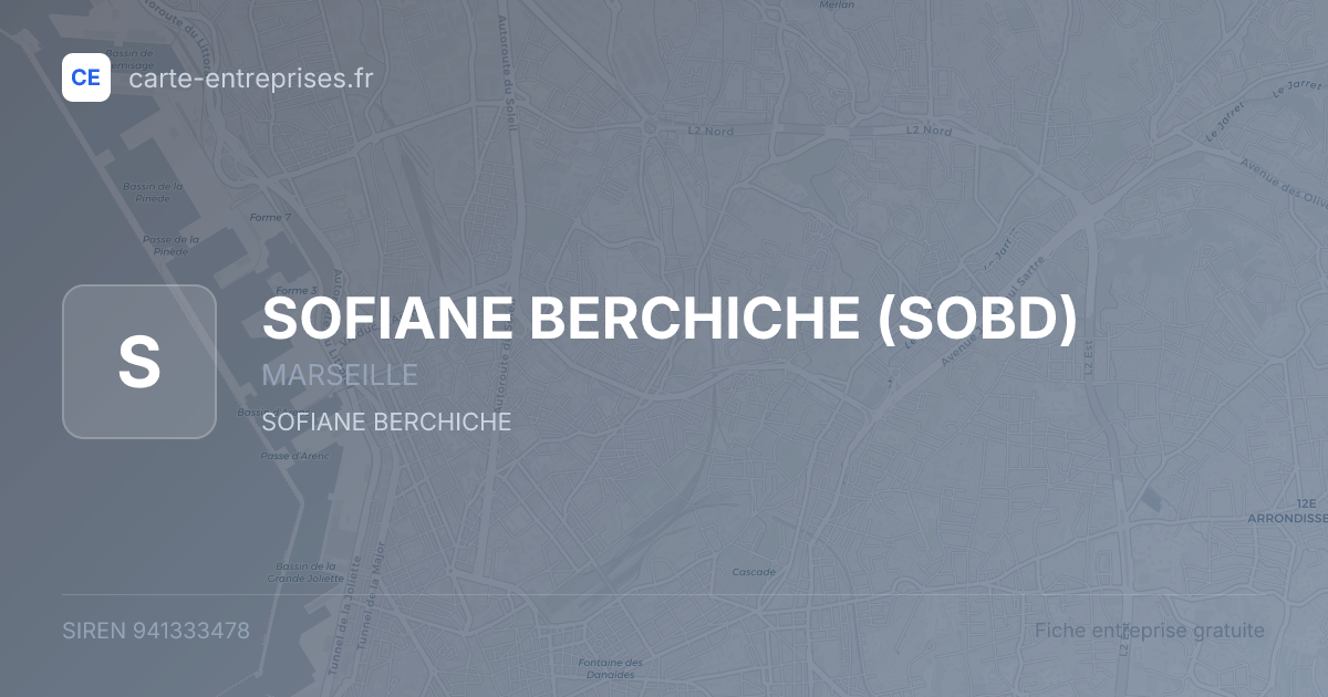 SOFIANE BERCHICHE (SOBD) — 941333478 — fiche entreprise
