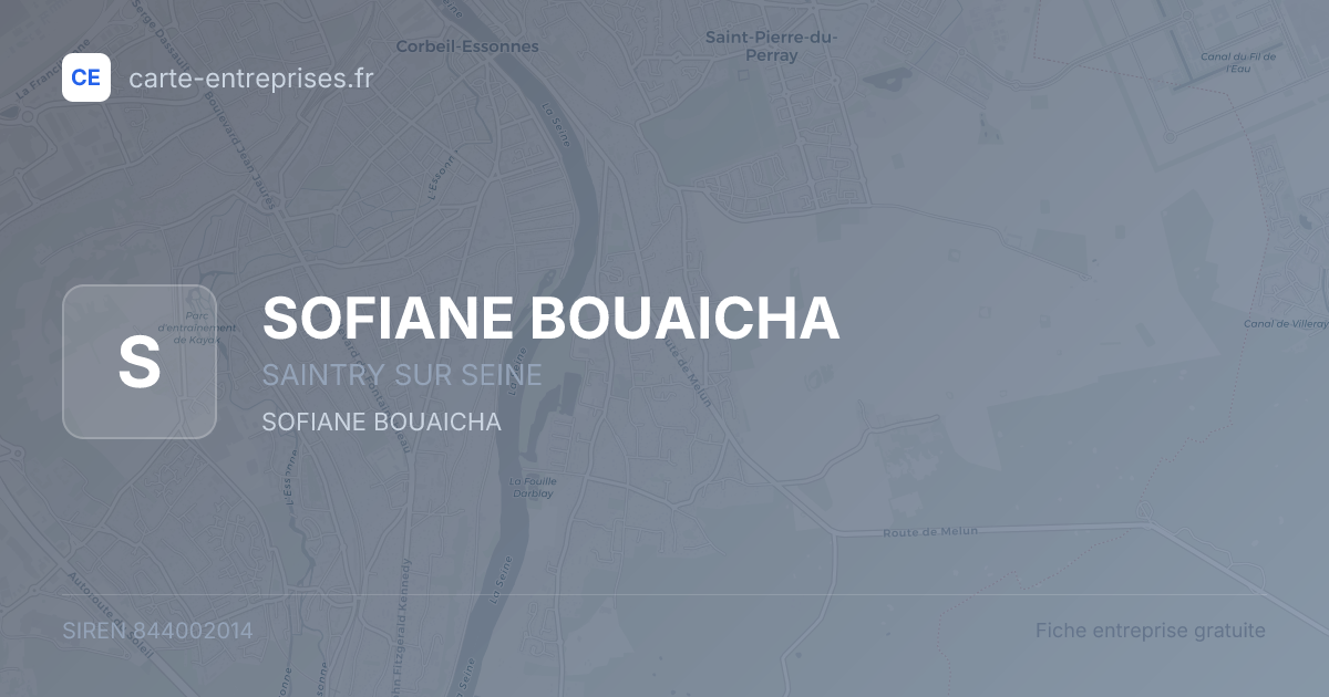 SOFIANE BOUAICHA — 844002014 — fiche entreprise