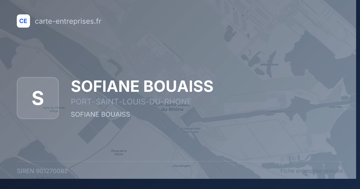 SOFIANE BOUAISS — 901270082 — fiche entreprise