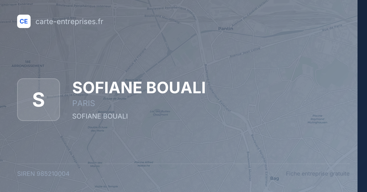 SOFIANE BOUALI — 985210004 — fiche entreprise