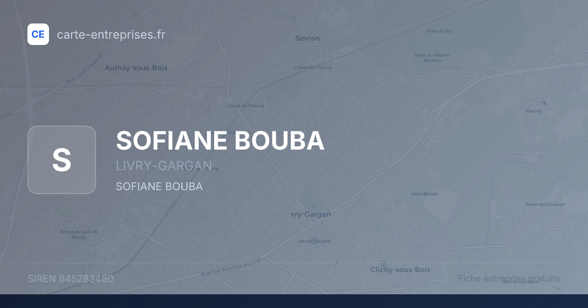 SOFIANE BOUBA — 845283480 — fiche entreprise