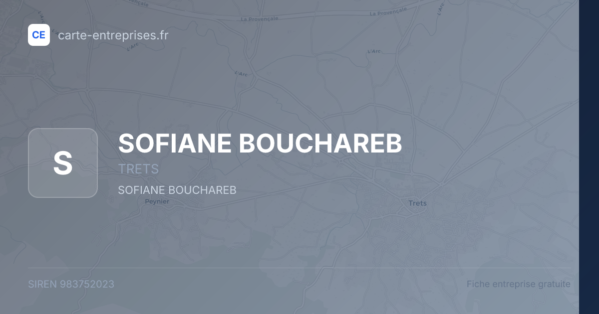 SOFIANE BOUCHAREB — 983752023 — fiche entreprise