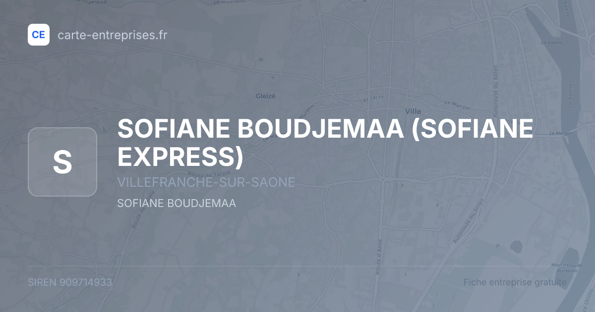 SOFIANE BOUDJEMAA (SOFIANE EXPRESS) — 909714933 — fiche entreprise
