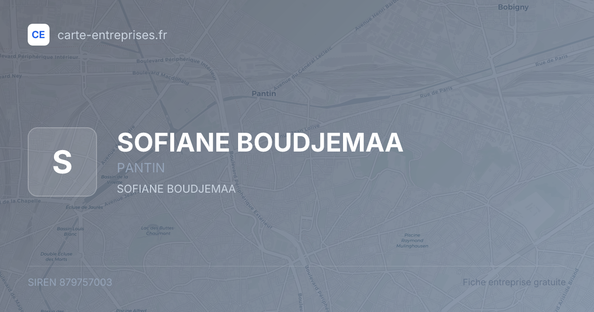 SOFIANE BOUDJEMAA — 879757003 — fiche entreprise