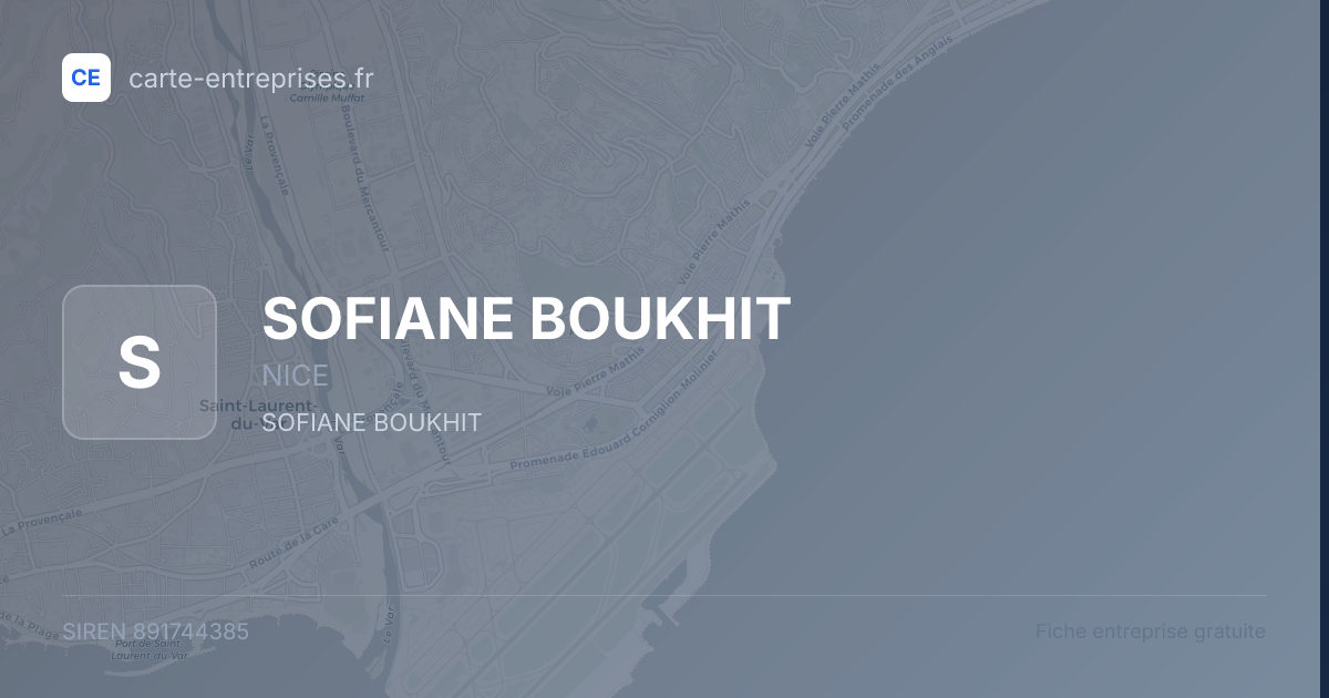 SOFIANE BOUKHIT — 891744385 — fiche entreprise