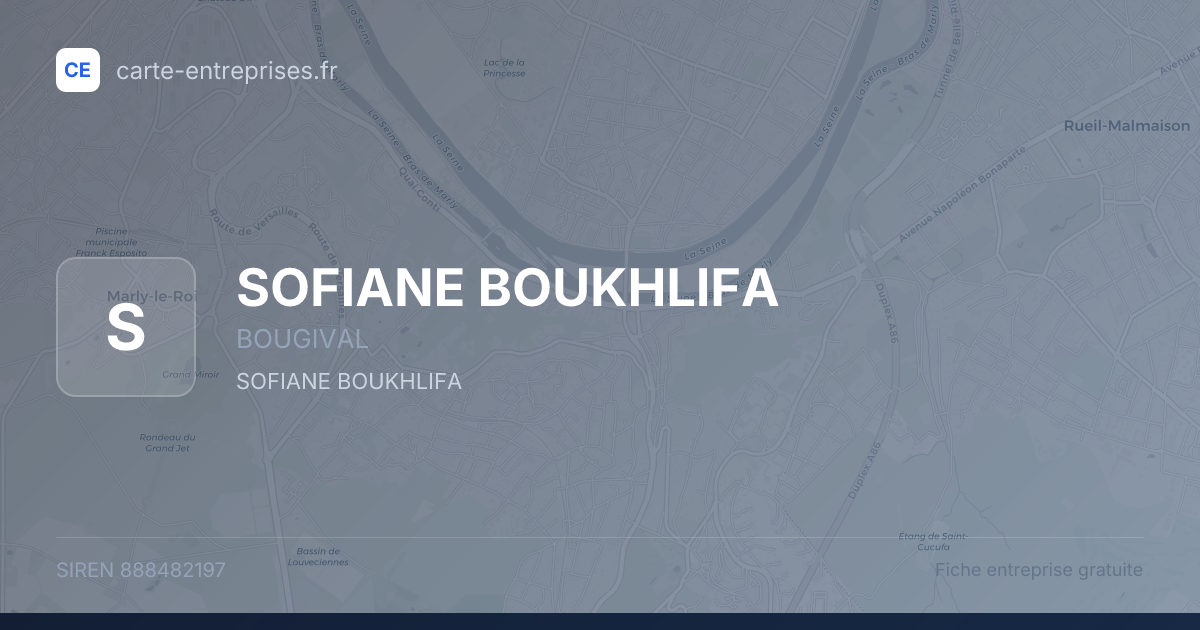 SOFIANE BOUKHLIFA — 888482197 — fiche entreprise