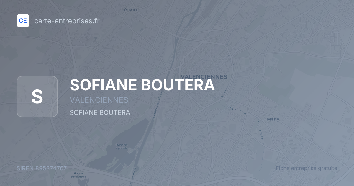 SOFIANE BOUTERA — 895374767 — fiche entreprise