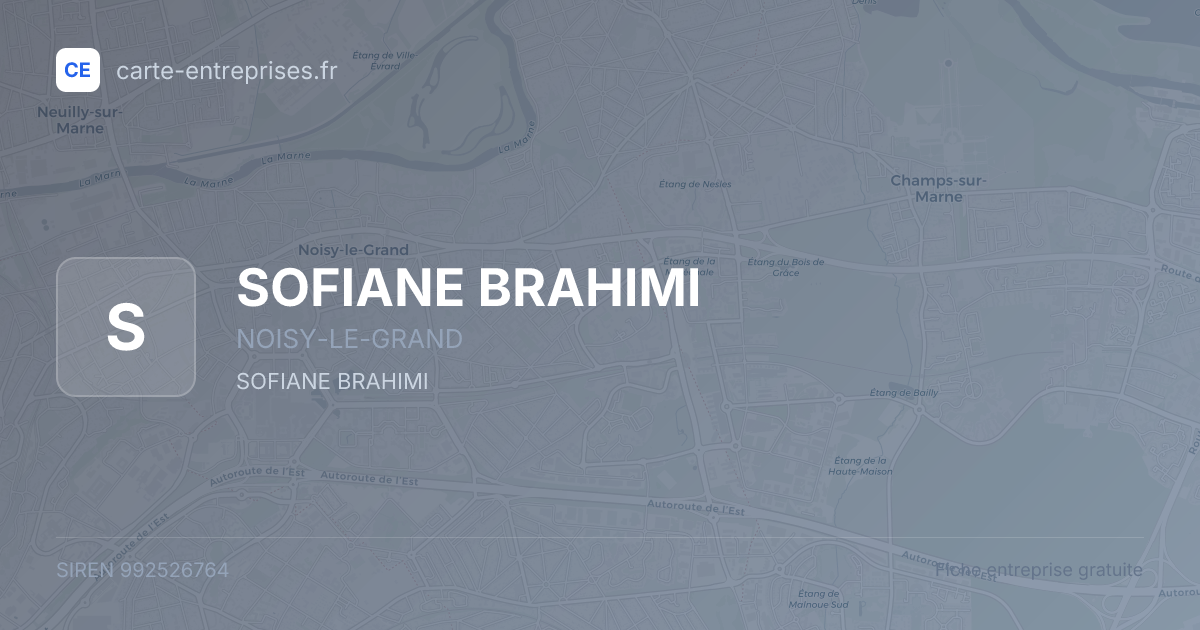 SOFIANE BRAHIMI — 992526764 — fiche entreprise