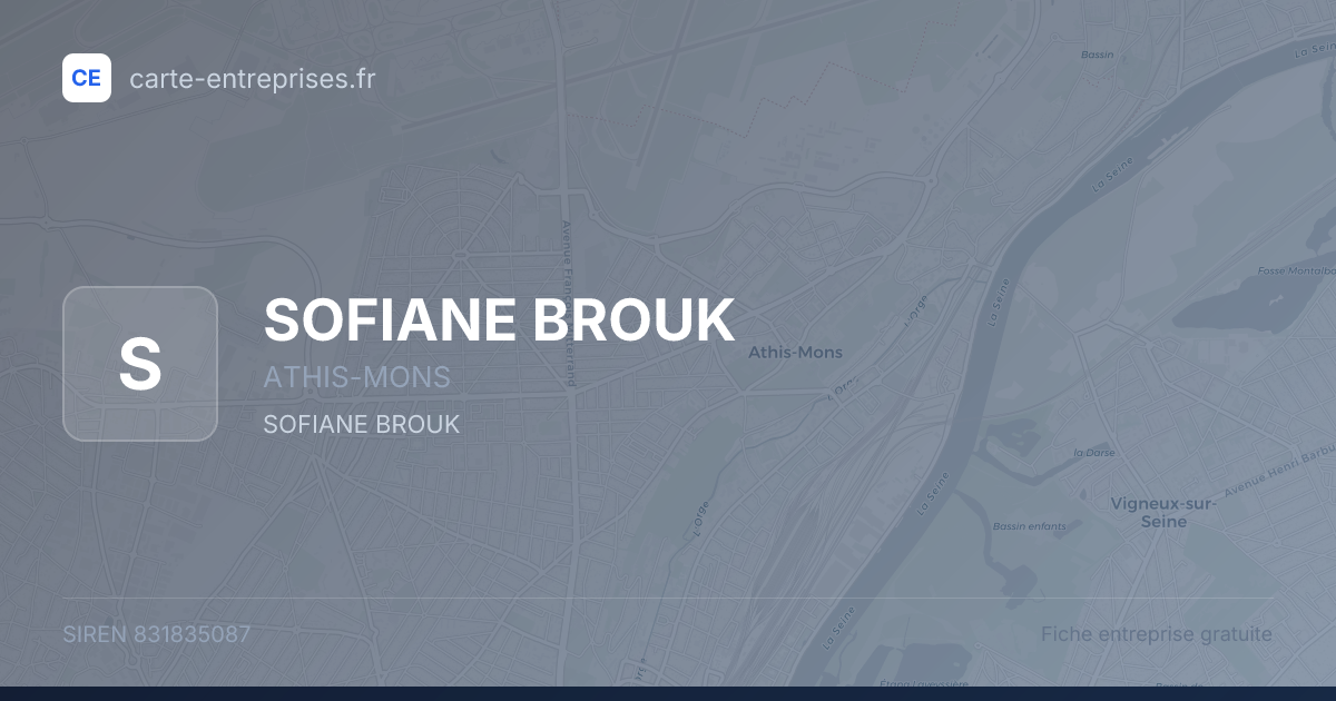 SOFIANE BROUK — 831835087 — fiche entreprise
